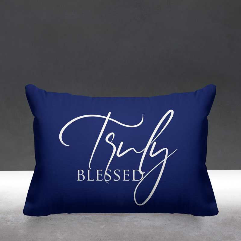 Housse et insert de coussin rectangulaire Aspire, Bleu marine