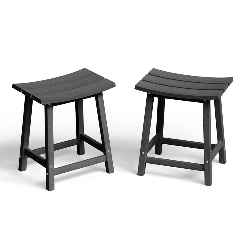 Tabouret de comptoir de cuisine Backless, 24", Noir