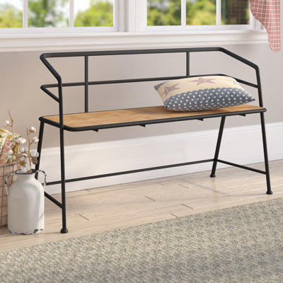 Banc en métal et bois Paynter