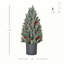 Arbre de Noël artificiel de 18 po de haut miniature enneigé et floqué neige avec décoration de Noël