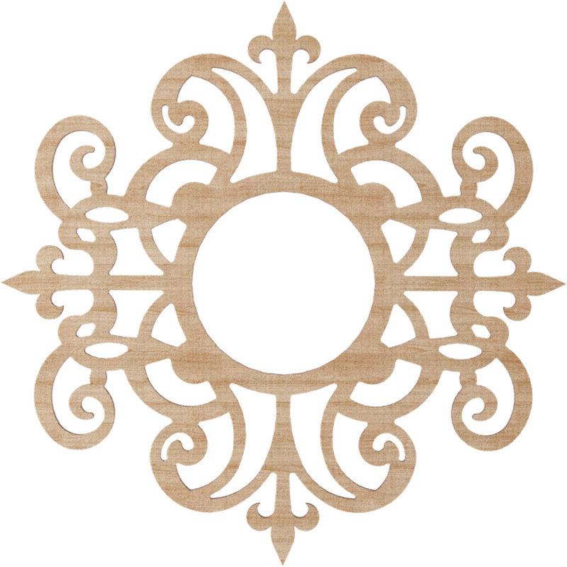 Médaillon de plafond 18 pi x 18 po x 5 7/8 po x P 3/8 po Dijon, Aulne, H 18 po x l 18 po x P 0,38 po