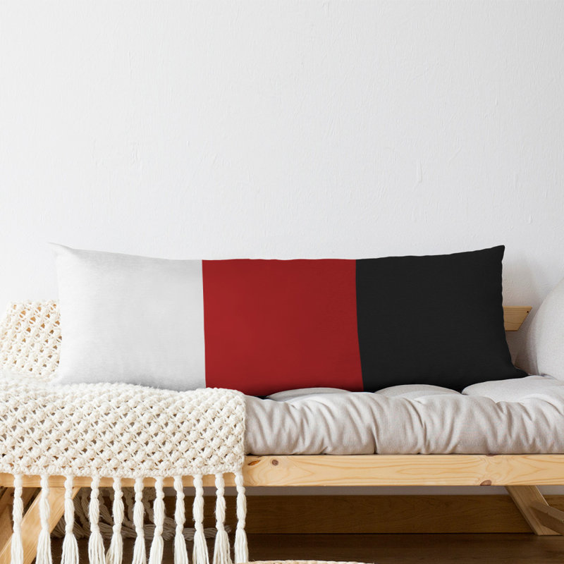 Oreiller de corps en polyester / polyester Arizona Football Stripes, Adel , Milieu rouge / noir