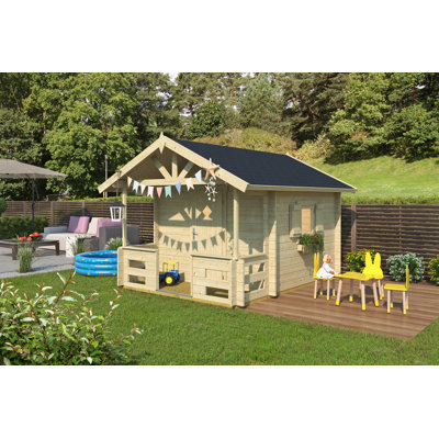 Lasita 7 x 7 Ft. Children's Playhouse With Single Glazing (28mm)