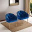 Ensemble de 2 fauteuils d'appoint faits à la main avec pieds dorés, fauteuil en velours moderne pour le salon et la chambre à coucher-1232700683