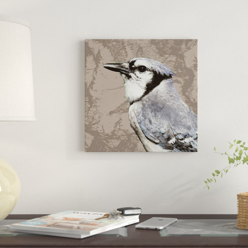 «Feathered III», reproduction sur toile, H 12 po x l 12 po x P 1,5 po, Papier d'art encadré noir, Pas de tapis