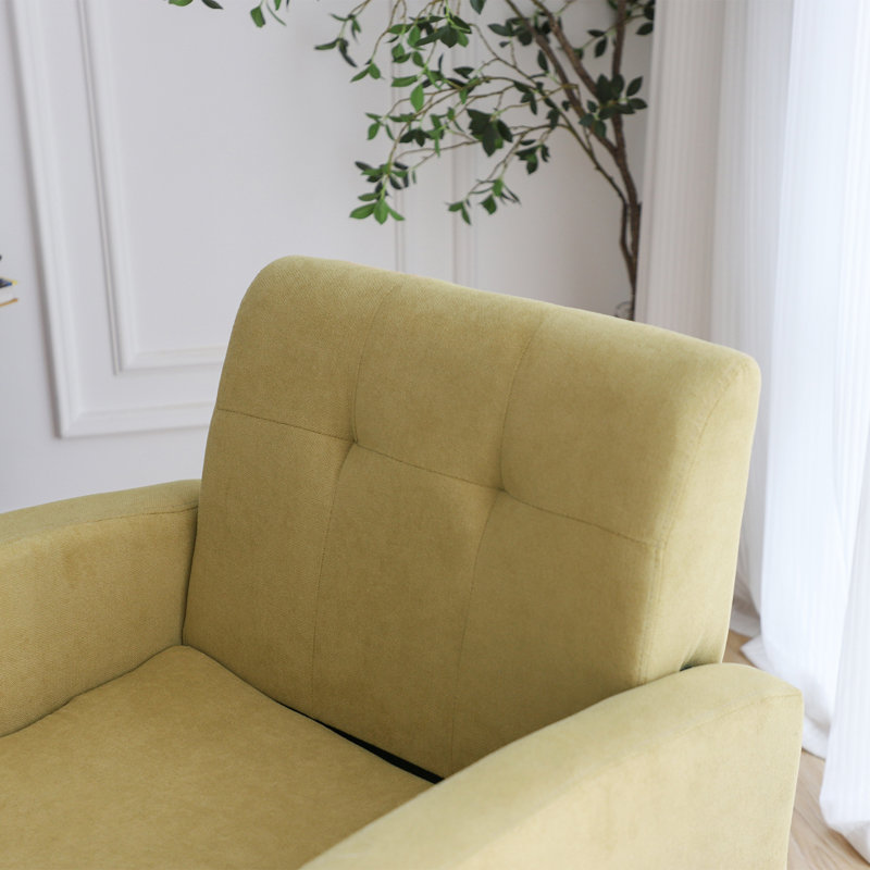 Fauteuil de 26,37 po de largeur, Mélange de lin vert