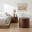 Ensemble de 2 tables basses gigognes rondes, table d'appoint en forme de souche d'arbre, table d'appoint rustique à grain de tourbillon sans assemblage pour salon, maison de campagne moderne Wabi-Sabi Home Decor Pommele