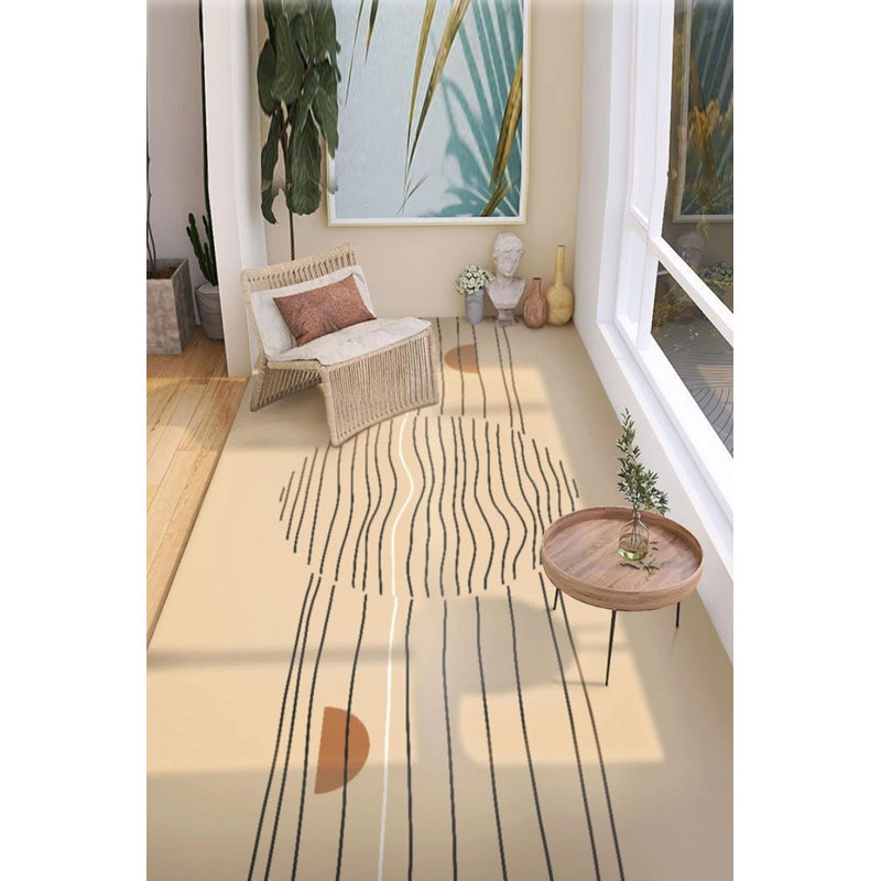 Tapis Khushali avec envers antidérapant, Rectangle 6 pi 4 po x 9 pi 10 po