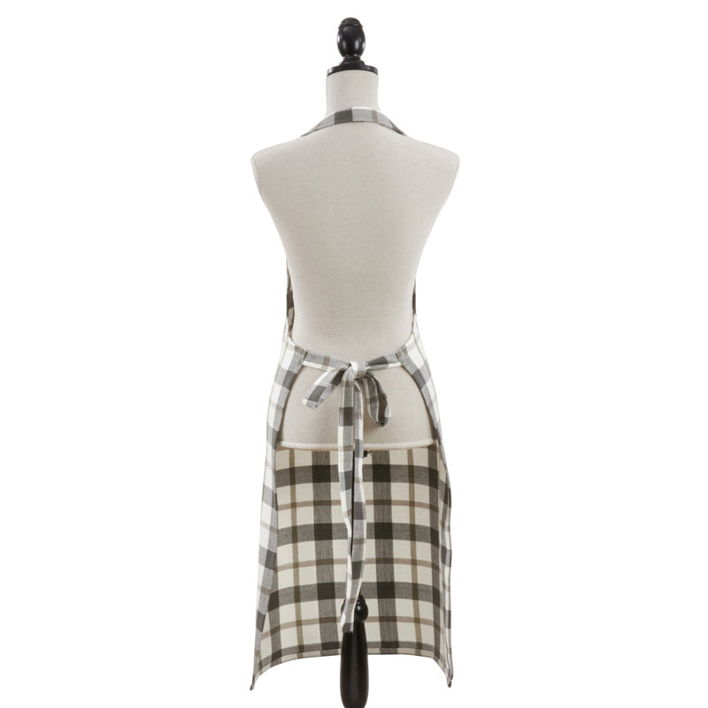 Aadje Plaid Cotton Bib Apron