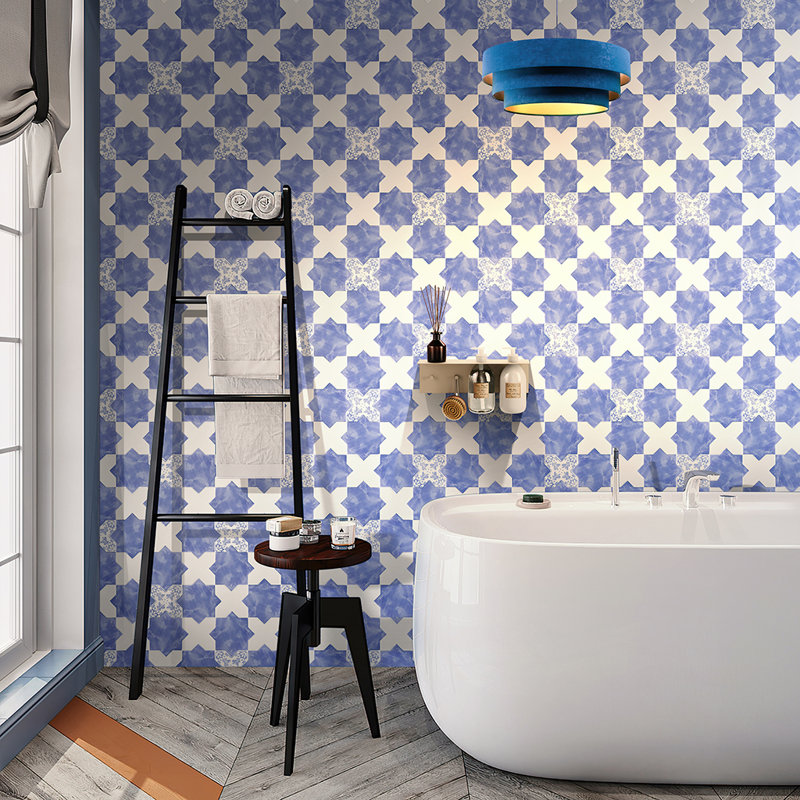 Siena 5.35'' W x 5.35'' L Ceramic Singular Tile, White