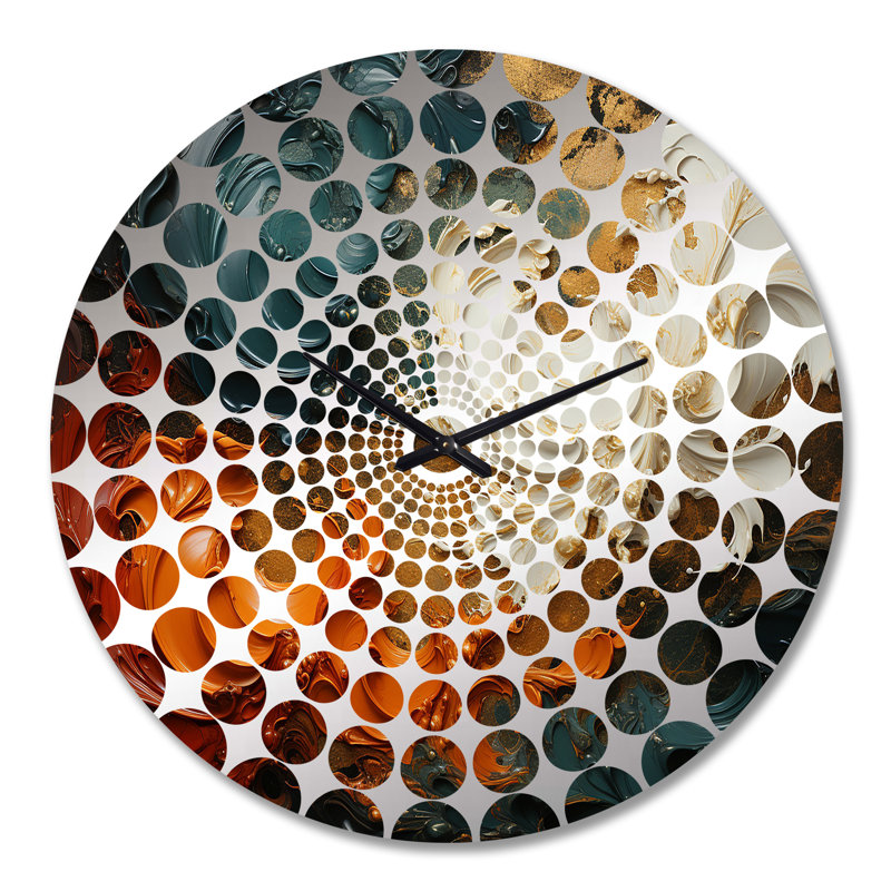 Loucille - Horloge murale peinture abstraite, Grand