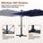 Myleigh-Brooke 156'' x 120'' Rectangular Lighted Cantilever Umbrella-50760986