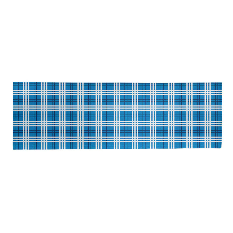 Tapis à carreaux bleu, Tapis de couloir 2 pi 6 po x 8 pi