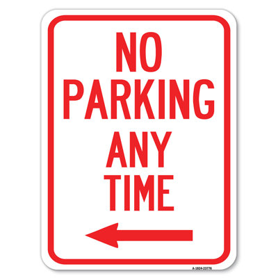 No Parking Anytime With Left Arrow/23776