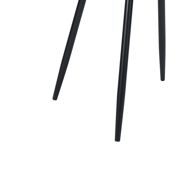 Chaises d'appoint rembourrées Delfinia, Brun suède, Noir