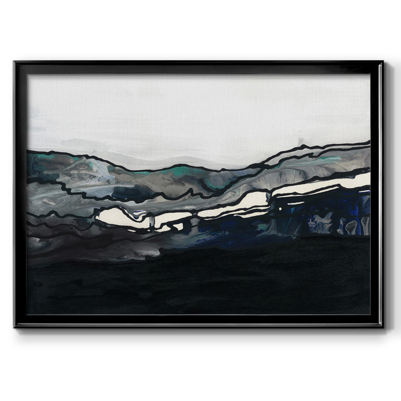 «It's about Time», toile tendue avec cadre en V, Noir, H 14 po x l 20 po x P 1,5 po