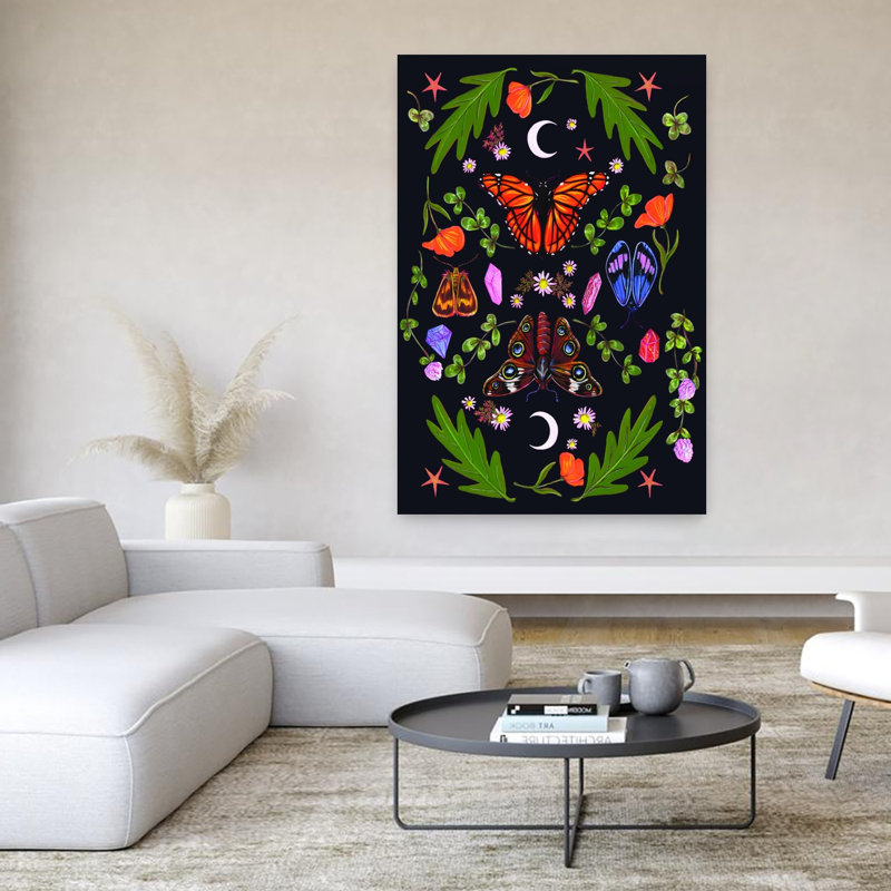 Art contemporain, papillon, papillon, papillon, H 60 po x l 40 po