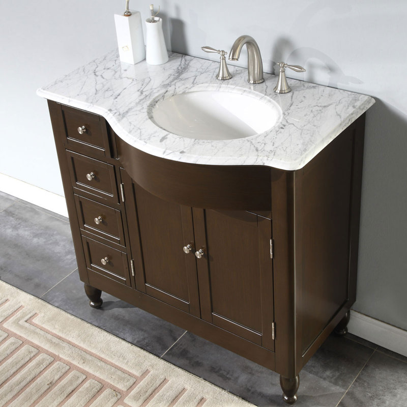 Comptoir de meuble-lavabo simple 36 po