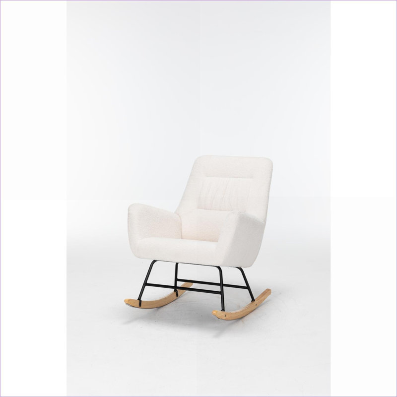 Chaise berçante rembourrée Teddy