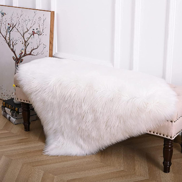 Sheepskin Throw Rug – Faux Fur 2x5-foot High Pile Runner – Soft And Plush  Mat For Bedroom, Kitchen, Bathroom, Nursery & Office By Lavish Home (white)  : Target