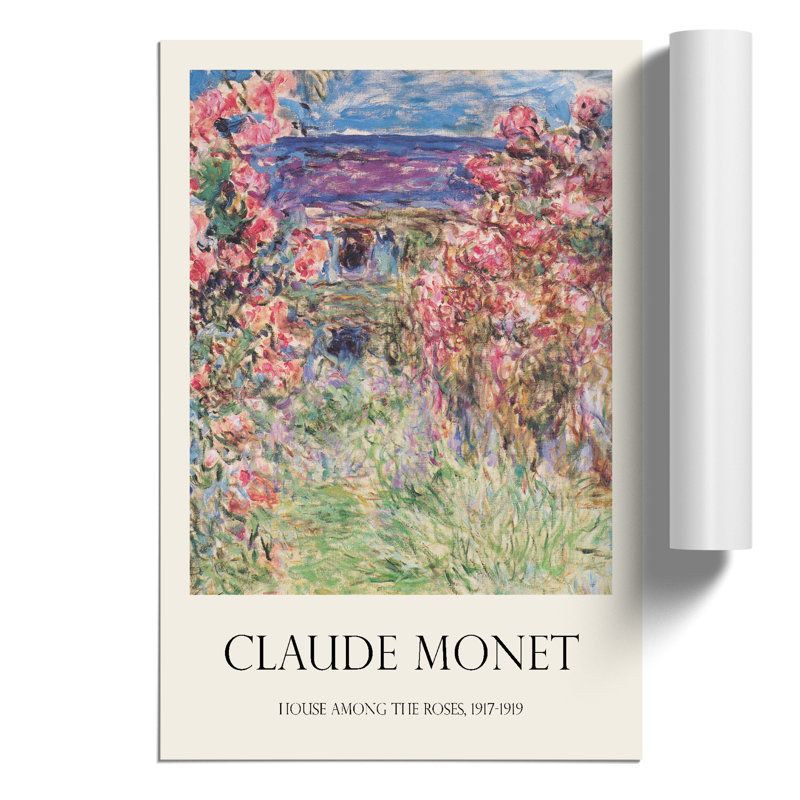 Rose House Print by Claude Monet - Frameless Print, 30cm H x 21cm W x 0.1cm D