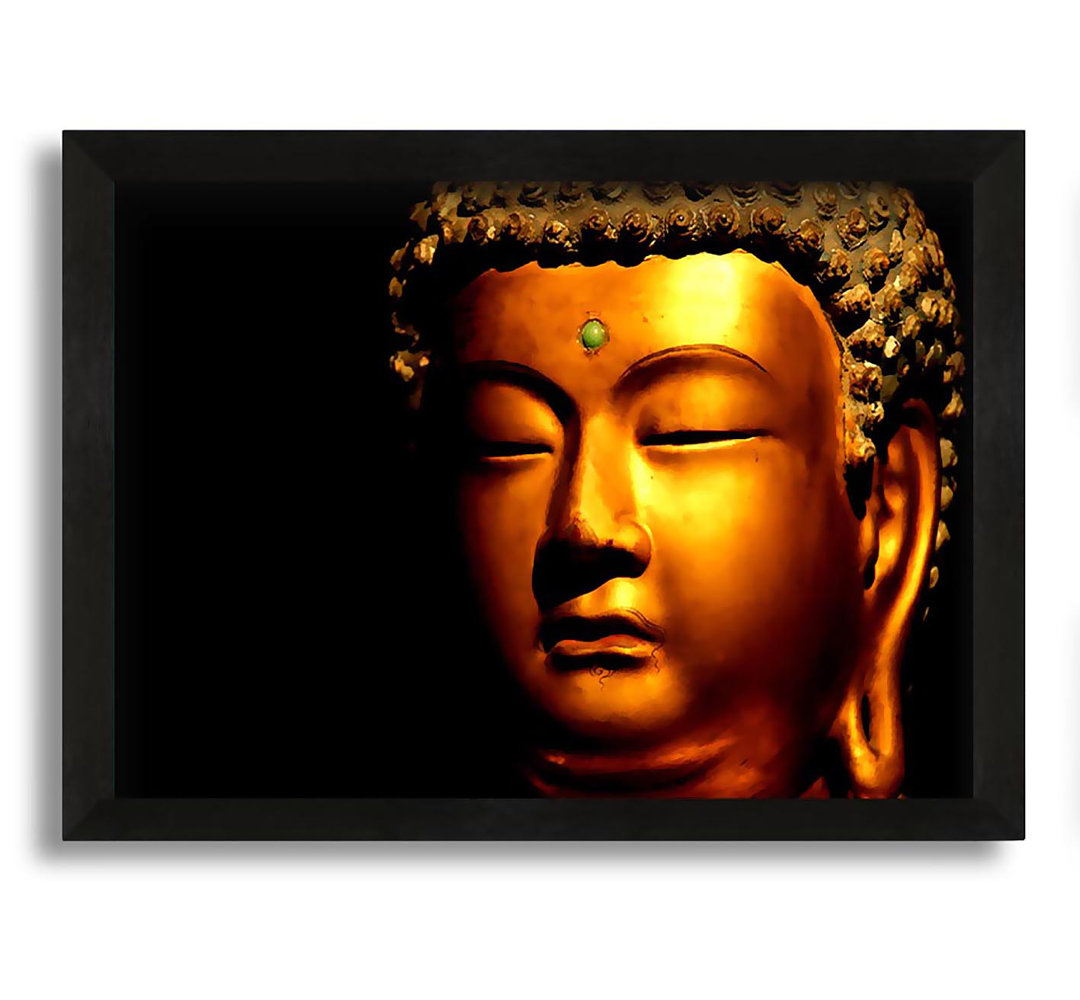 Gerahmtes Leinwandbild Gold Buddha