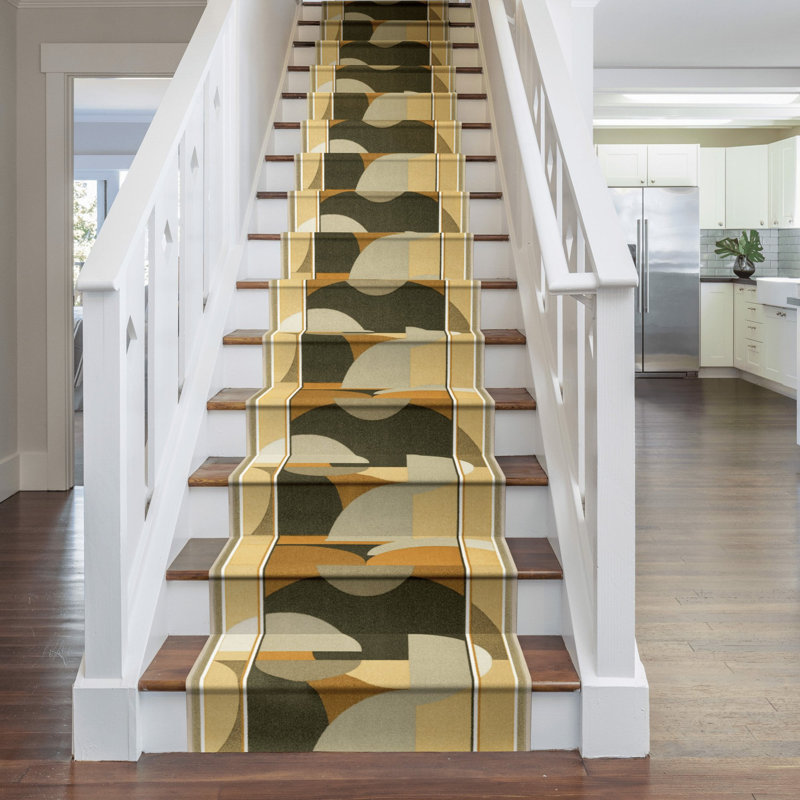 Stair Runner Geometric Shapes Area Rug, Runner 66 x 450 cm