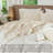 MooMee Striped Sheet Set 100% Washed Cotton Linen Like Textured Breathable Lightweight-118739903-118739905