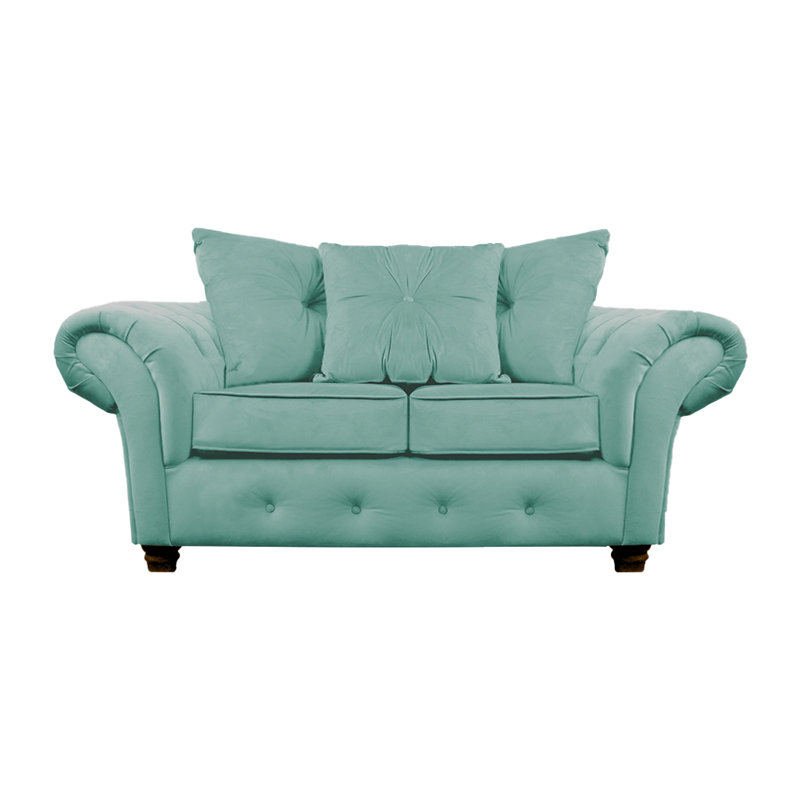 Lila 2 Seater Velvet Sofa, Aqua