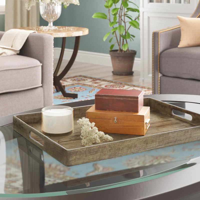 Plateau de table basse en peuplier Nieman, blanc