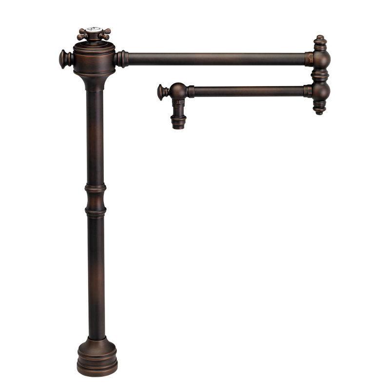 Traditional Counter Mounted Potfiller - Lever Handle, Cross Handle