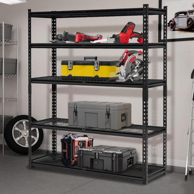Étagère de rangement réglable à 5 niveaux: L 60 po x l 24 po x H 72 po