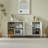 67" Modern Sideboard, Soft-Close Hinges, Wall Mount - Light Gray