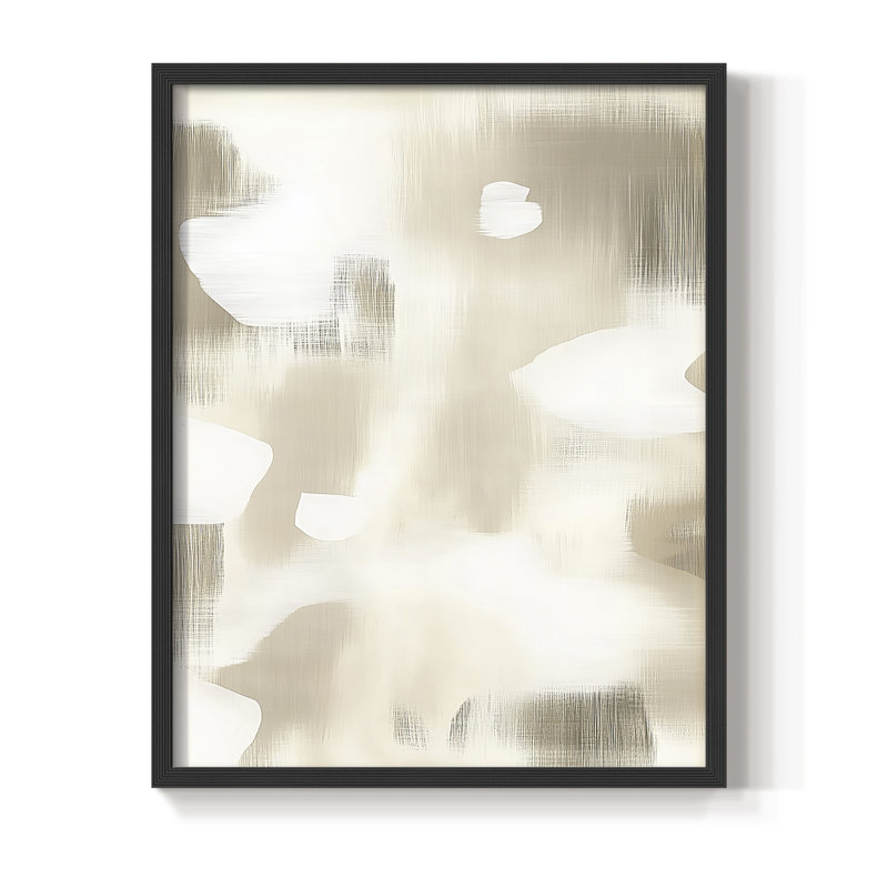 Abstrait, imprimé encadré - prêt à accrocher -, 20" H x 16" W, Noir