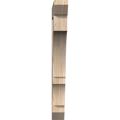 3 1/2"W x 24"D x 32"H Balboa Slat Smooth Bracket, Douglas Fir