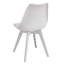Modern Minimalist Dining Chair – Kitchen Chair with Padded Seat and Plastic Legs (Set of 4)-2043993723-2043993724