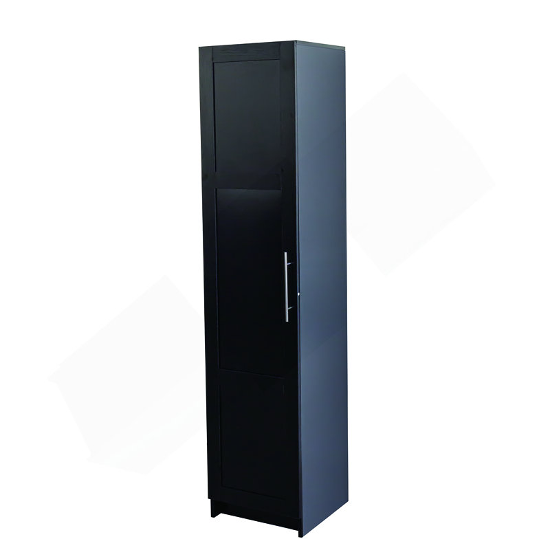 Armoire de rangement murale empilable, P 15,75 po x l 15,75 po x H 70,87 po, noire