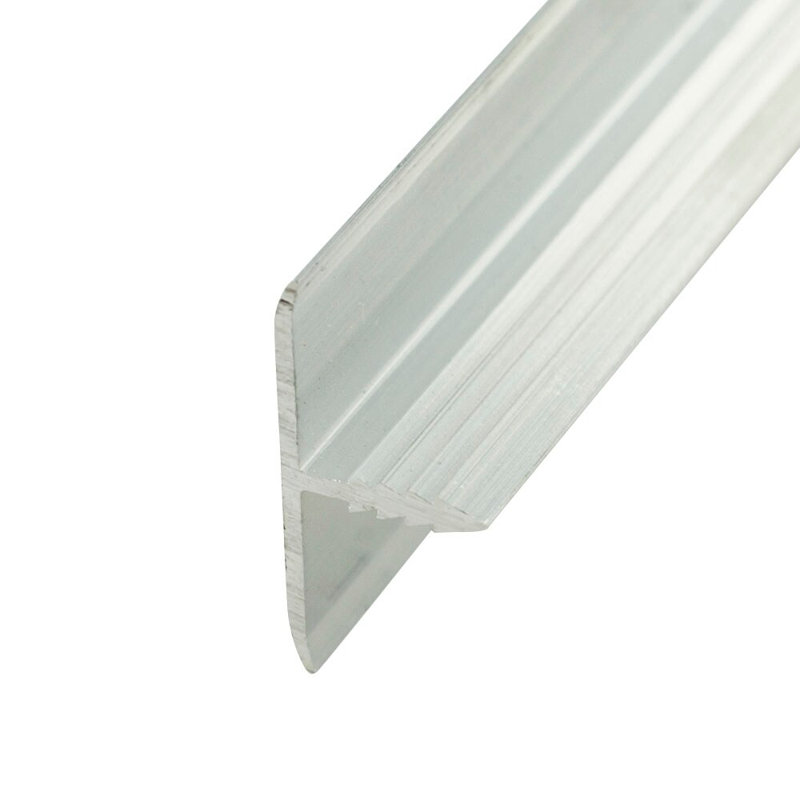 Moulure en T en aluminium Out Out Flat 1In Finish, 72 po de longueur (paquet de 10), Transparent anodisé satiné