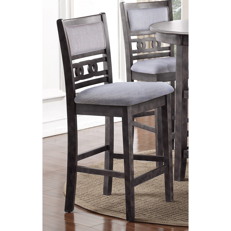 Tabouret de comptoir 25,5 po Ziemer Gia, Gris clair