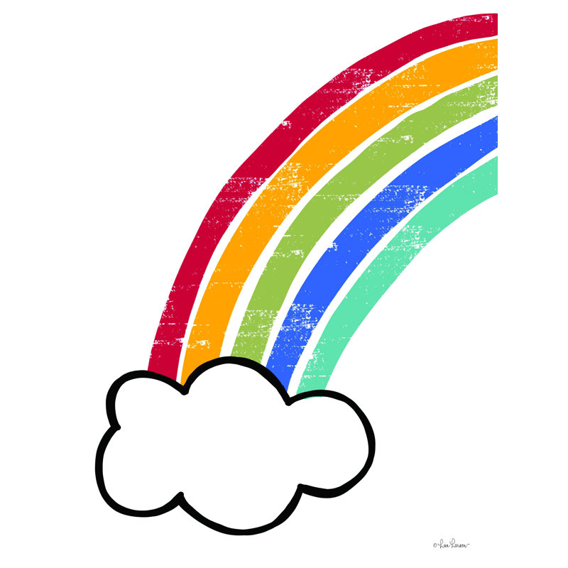 " Happy Rainbow I ", 48" H x 36" W