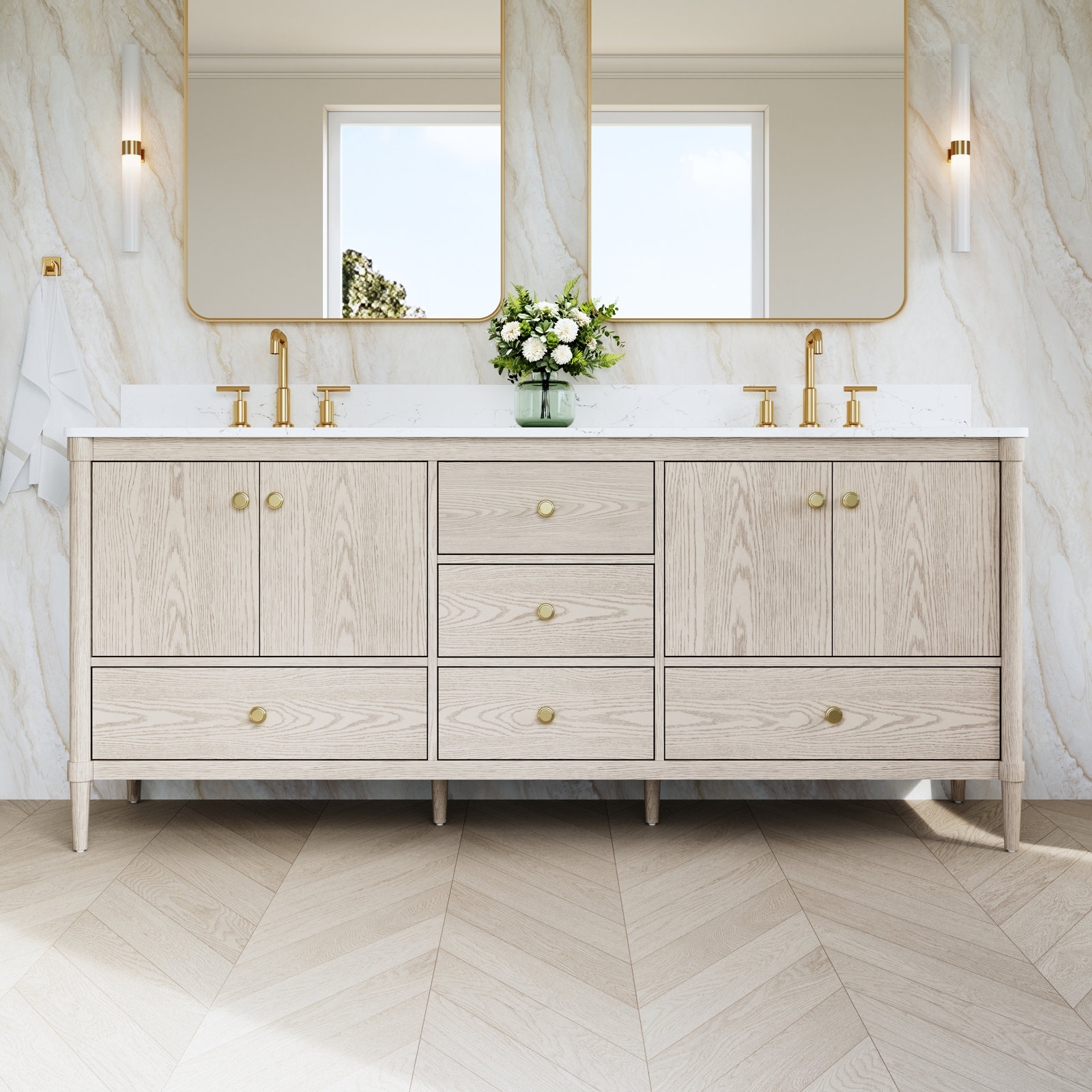 Gabby Double Bathroom Vanity, 80"