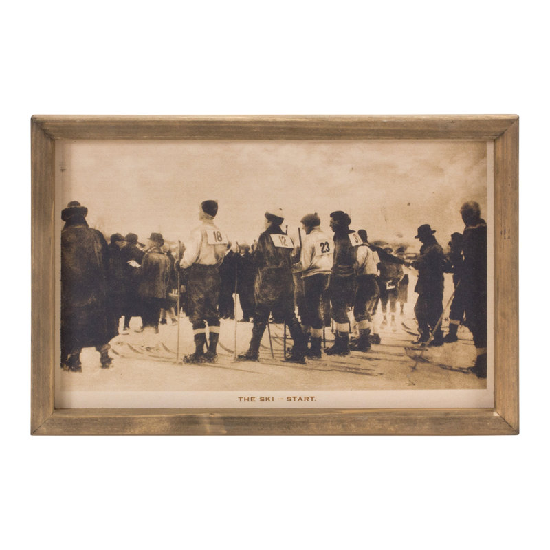 Guindazola Vintage Ski Race - impression d'un cadre photo sur bois