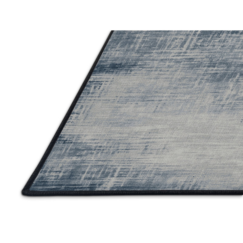 Tapis abstrait gris lavable à la machine, Rond 5 pi