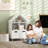 Bookshelf, 3 Tier Kids Bookcase With Two Drawers, Bookshelf