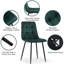 Ensemble de 4 chaises de salle à manger rembourrées en velours-580691693-594986518