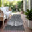 Abstract Machine Woven Polyester Indoor / Outdoor Area Rug-1288534874