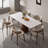 Ash Wood Rock Slab Rectangular Dining Table Sets-105912813