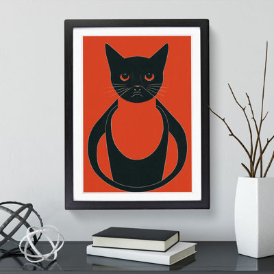 Artful Cat - Single Picture Frame Print