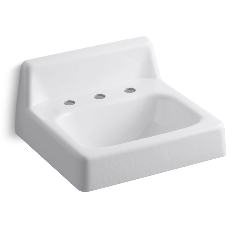 Hudson Metal 20" Wall Mount Bathroom Sink with Overflow