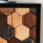 Armoire de chambre à coucher moderne avec motif en nid d'abeille, bois franc d'ingénierie, porte pleine, pieds réglables,
